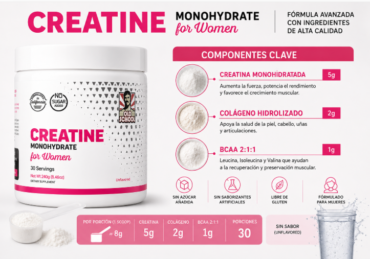 Creatine Monohydrate for Women - Old School Labs