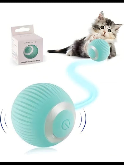 Juguete Gato Mascota Interactivo Recargable Usb Automático Color Azul