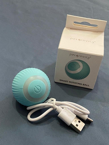 Juguete Gato Mascota Interactivo Recargable Usb Automático Color Azul