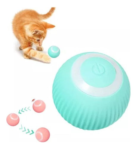 Juguete Gato Mascota Interactivo Recargable Usb Automático Color Azul