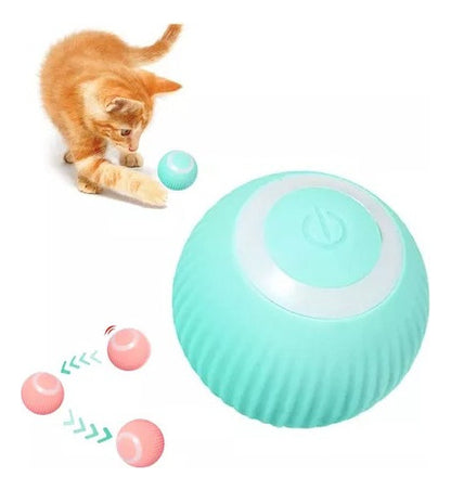 Juguete Gato Mascota Interactivo Recargable Usb Automático Color Azul