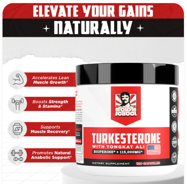 💪 Turkesterone Testosterone Booster – Old School Labs