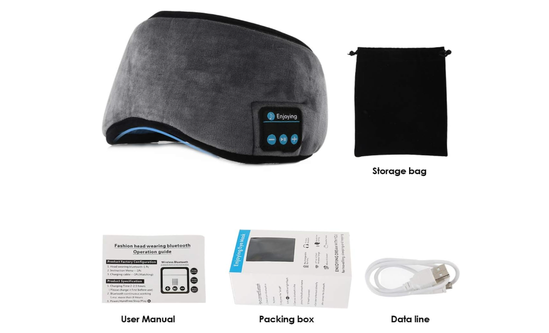 Máscara de Dormir con Auriculares Bluetooth